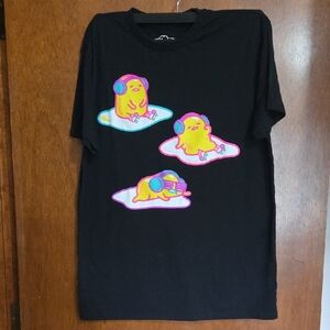 Sanrio Gudetama Black T-Shirt